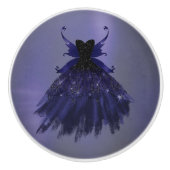 Gothic Fairy Indigo Gown | Deep Royal Lila Sheen Keramikknauf (Vorderseite)
