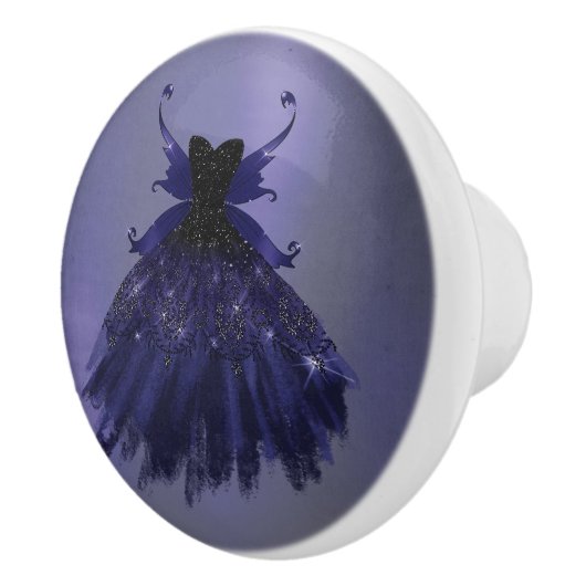 Gothic Fairy Indigo Gown | Deep Royal Lila Sheen Keramikknauf (Rechts)