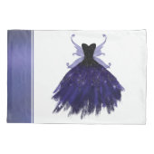 Gothic Fairy Indigo Gown | Deep Royal Lila Sheen Kissenbezug (Rückseite)