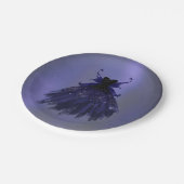 Gothic Fairy Indigo Gown | Deep Royal Lila Sheen Pappteller (Schrägansicht)