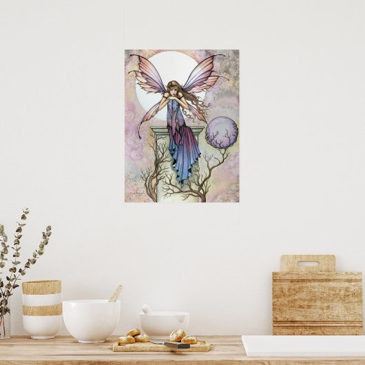 Gothic Fairy Moon Celestial Poster Print (Küche)