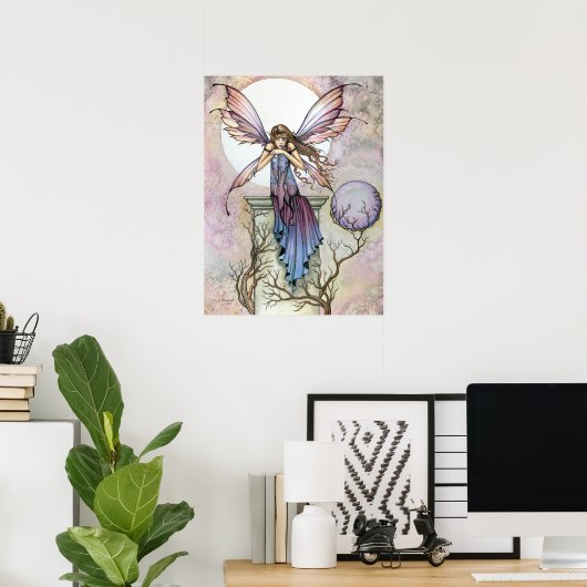 Gothic Fairy Moon Celestial Poster Print (Heimbüro)