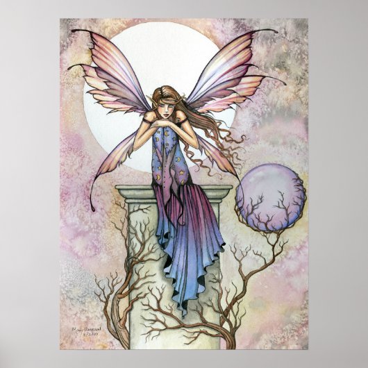 Gothic Fairy Moon Celestial Poster Print (Vorne)