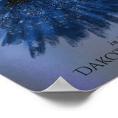 Gothic Fairy Navy Gown | Deep Cobalt Blue Sheen Poster (Ecke)