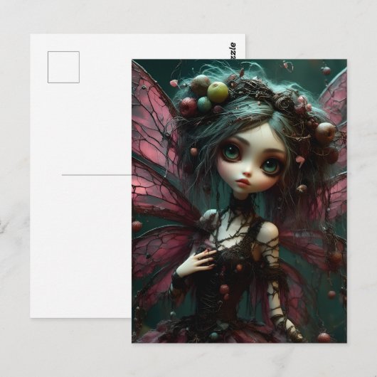 Gothic Fairy Postkarte (Vorne/Hinten)