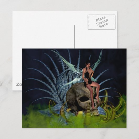 Gothic Fairy Postkarte (Vorne/Hinten)