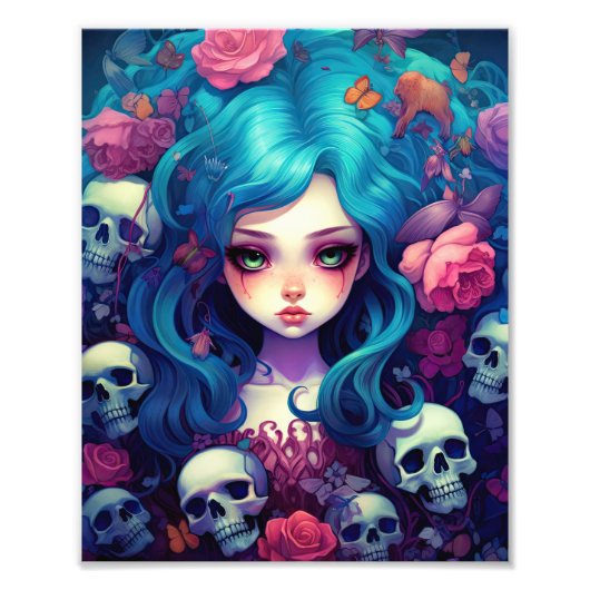 Gothic Fairy Skull Fotodruck (Vorne)
