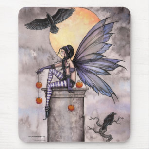 Gothic Fairy und Raven Mousepad