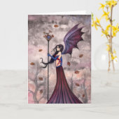 Gothic Fairy Vampire Grußkarte Karte (Gelbe Blume)