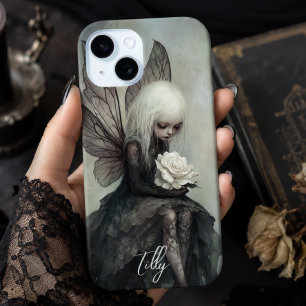 Gothic Fairy & White Rose Benutzerdefinierte Dar Case-Mate iPhone Hülle