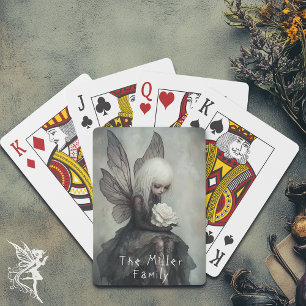 Gothic Fairy & White Rose Custom Dark Fantasy Spielkarten