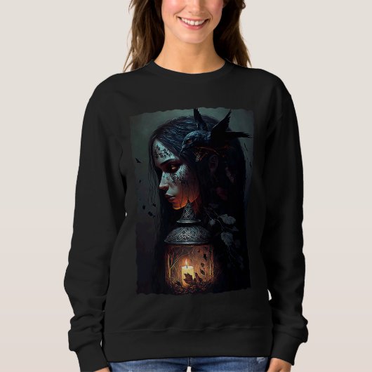 Gothic Fairycore Aesthetic Dark Horror Grunge Sweatshirt (Vorderseite)