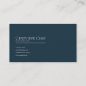 Gothic Fairytale Midnight Rose Crescent Moon Visitenkarte (Rückseite)