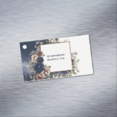 Gothic Fairytale Rose Frame Moonlit Mountain Magnetische Visitenkarte (Beispiel)