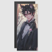 Gothic Fantasy Anime Catboy Magnetkarte (Vorne/Hinten)