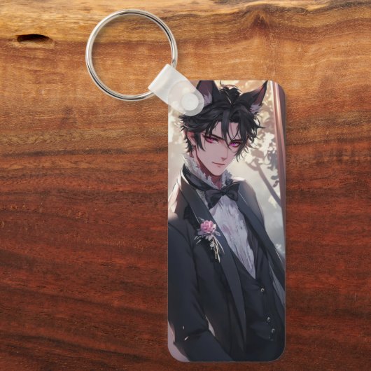 Gothic Fantasy Anime Catboy Schlüsselanhänger (Vorderseite)