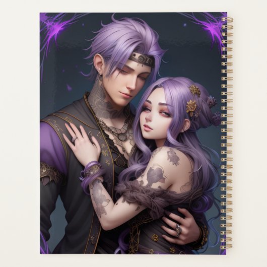 Gothic Fantasy Anime Couple Planer (Rückseite)