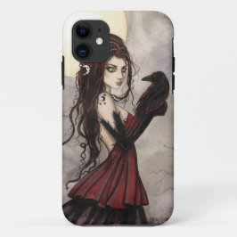 Gothic Fantasy Art Hexe und Raven iPhone 5 Fall 11 Hülle
