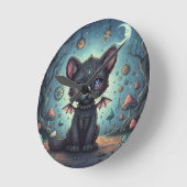 Gothic Fantasy Baby Kit Runde Wanduhr (Winkel)