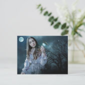 Gothic Fantasy Dark Weibchen Junge Schönheit Postkarte (Stehend Vorderseite)