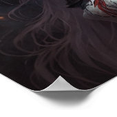 Gothic Fantasy Demon Anime Girl in Armor Poster (Ecke)