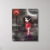 Gothic Fantasy Dragon Fairy Gallery Wrapped Canvas Leinwanddruck (Vorderseite)