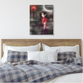 Gothic Fantasy Dragon Fairy Gallery Wrapped Canvas Leinwanddruck (Insitu (Schlafzimmer))