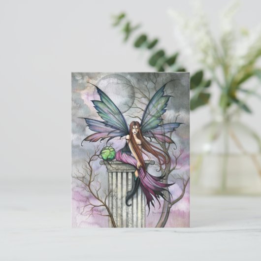 Gothic Fantasy Fairy Art Postcard Postkarte (Stehend Vorderseite)