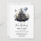 Gothic Fantasy Fairy Castle Handfasting Einladung (Vorderseite)