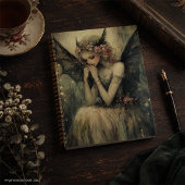 Gothic Fantasy Fee mit Blumenkrone und dunklen Flü Planer