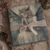 Gothic Fantasy Fee mit floraler Krone Decoupage Seidenpapier