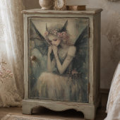 Gothic Fantasy Fee mit floraler Krone Decoupage Seidenpapier