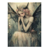 Gothic Fantasy Fee mit floraler Krone Wandkunst Fotodruck (Vorne)
