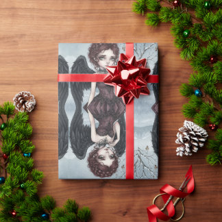 Gothic Fantasy Fee Seasonal Sentiment Geschenkpapier