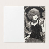 Gothic Fantasy LBD Little Black Dress Blank (Außenseite Aufgefaltet)