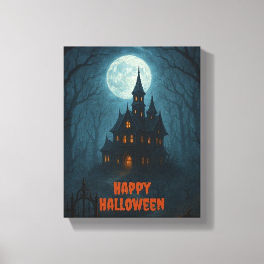 Gothic Fantasy | Spuk Schloss & Misty Monte Lago M Leinwanddruck (Vorderseite)