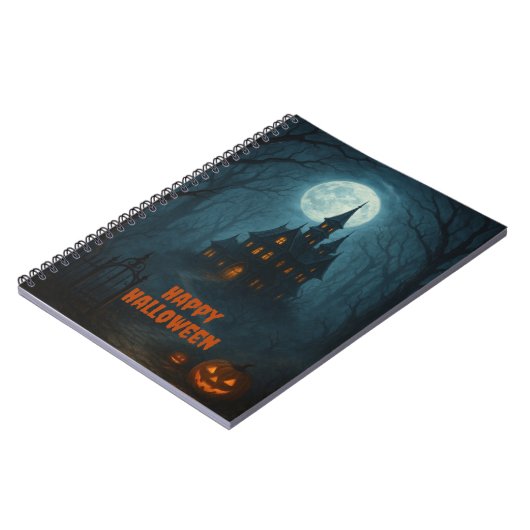 Gothic Fantasy | Spuk Schloss & Misty Monte Lago M Notizblock (Linke Seite)