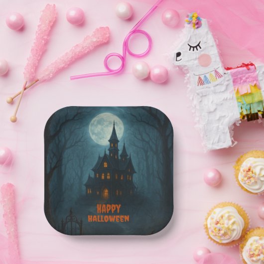 Gothic Fantasy | Spuk Schloss & Misty Monte Lago M Pappteller (Party)