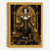 Gothic Fantasy, Surreal Dark Queen, Notebook Notizblock (Vorderseite)