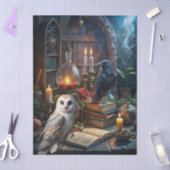 Gothic Fantasy Tarot Kartenleserzimmer & Weiße Eul Seidenpapier (Basteln)