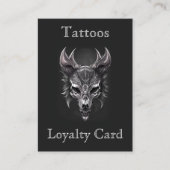 Gothic Fantasy Wolf Skull Black & Silber Loyalität Visitenkarte (Vorderseite)