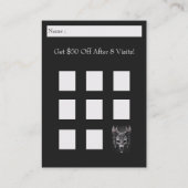 Gothic Fantasy Wolf Skull Black & Silber Loyalität Visitenkarte (Rückseite)