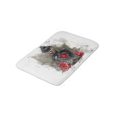 Gothic Fashion Viktorianisch Parfümflasche mit Ros Badematte (Schrägansicht)