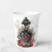 Gothic Fashion Viktorianisch Parfümflasche mit Ros Pappbecher (Rückseite)