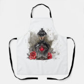 Gothic Fashion Viktorianisch Parfümflasche mit Ros Schürze (Vorderseite)