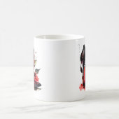 Gothic Fashionista Rote Bottom Stilettos mit Rose Kaffeetasse (Mittel)