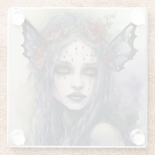 Gothic Fee Jewlery Keepake Box Glasuntersetzer (Rückseite)