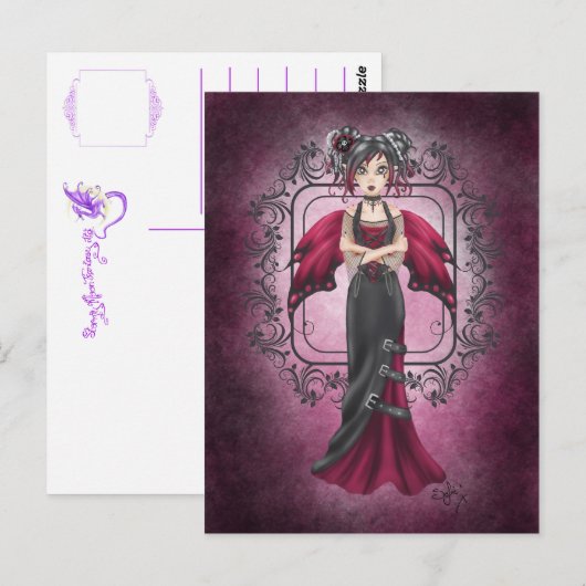 Gothic-Fee Postkarte (Vorne/Hinten)