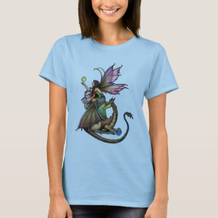 Gothic-Fee und Drachen Damen T-Shirt