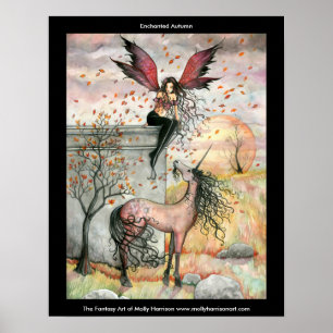 Gothic-Feen-Einhorn-Plakat Poster